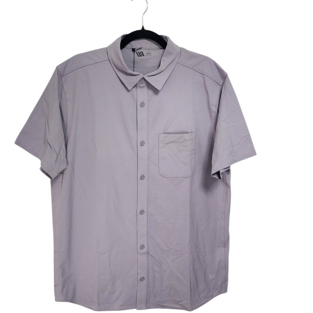 VRST Refined Knit Button Down Mens Large Purple New